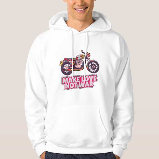 Liebe statt Krieg Hoodie (Vorderseite)