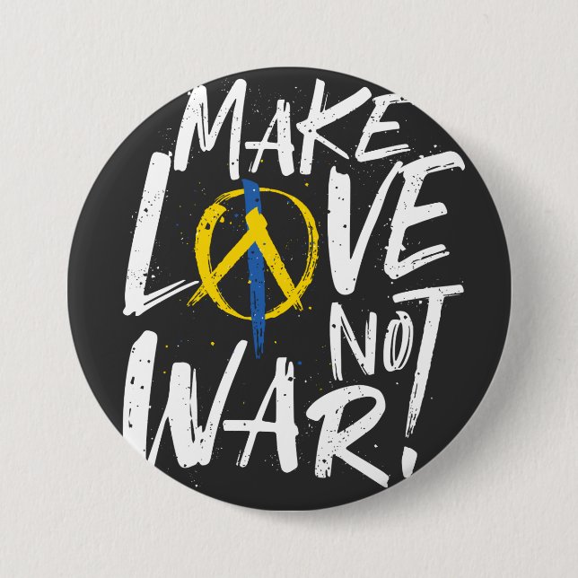 Liebe statt Kriegsunterstützung für die Ukraine Button (Vorderseite)