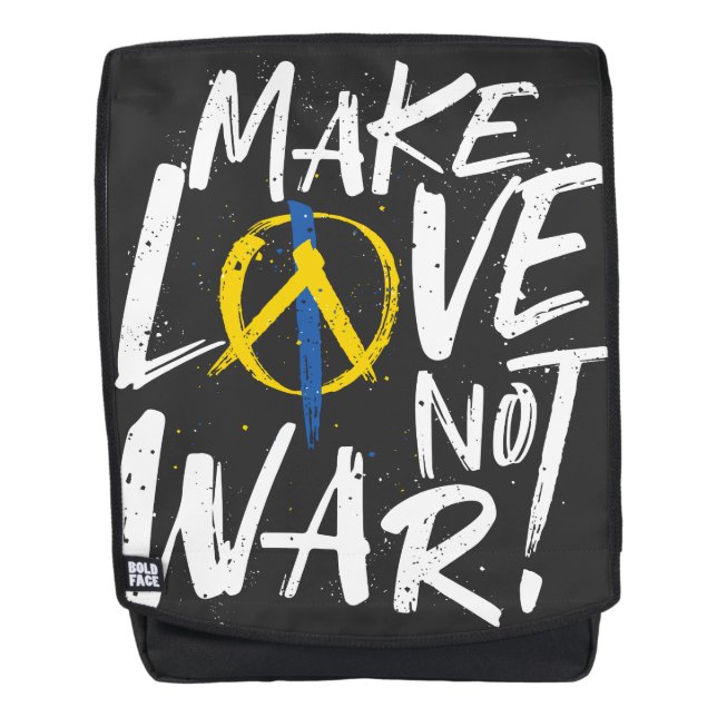 Liebe statt Kriegsunterstützung für die Ukraine Rucksack (Vorderseite)