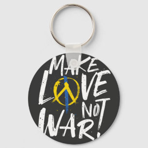 Liebe statt Kriegsunterstützung für die Ukraine Schlüsselanhänger