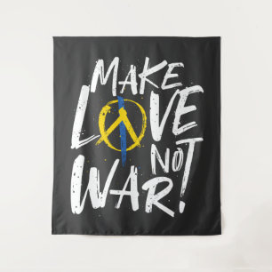 Liebe statt Kriegsunterstützung für die Ukraine Wandteppich