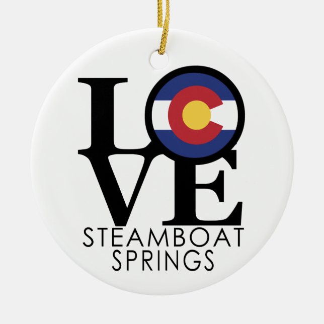 Liebe Steamboat Springs CO Keramik Ornament (Vorne)
