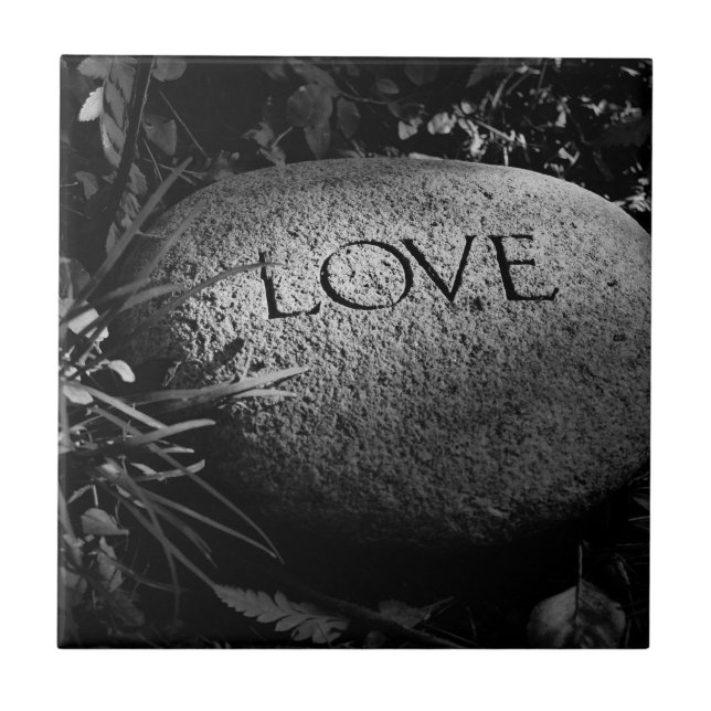 "Liebe" Stein Fliese (Vorderseite)