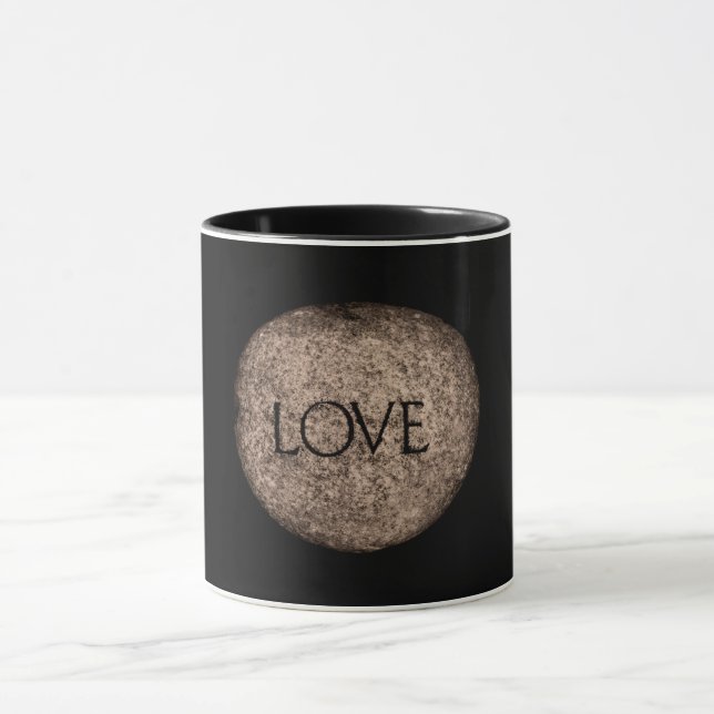 "Liebe" Stein Tasse (Zentrum)