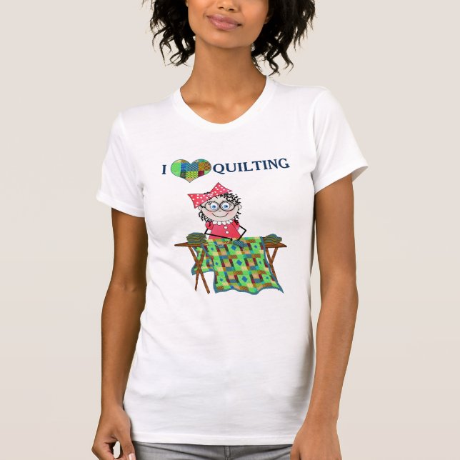 LIEBE-STEPPENDER T - SHIRT - QUILTER (Vorderseite)