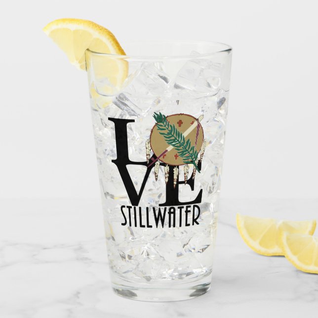 LIEBE Stillwater Oklahoma Glas (Vorderseite Ice)