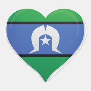 Liebe Stolz der Torres strait Islands Herz-Aufkleber