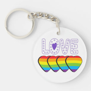 Liebe Stolz. LGBT+Pride. Stolz Liebe Schlüsselanhä Schlüsselanhänger