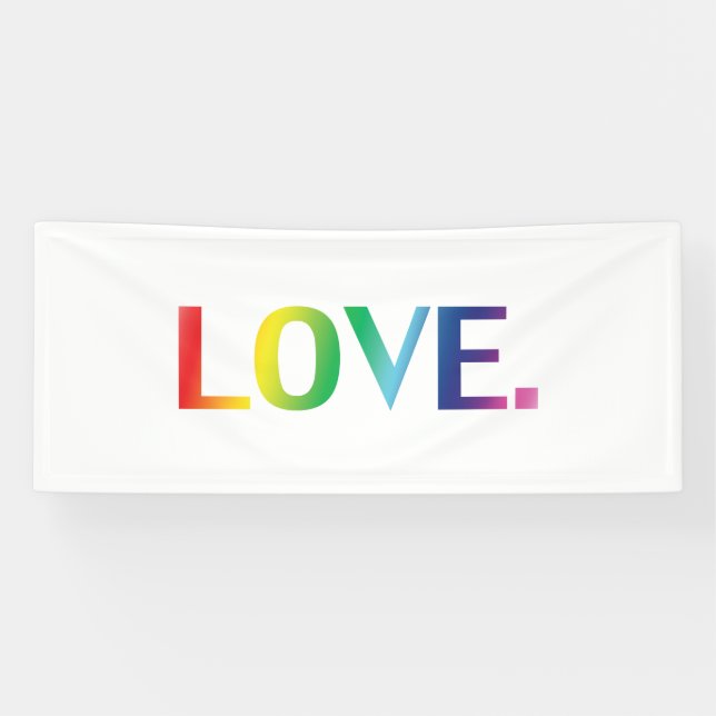 Liebe, Stolz lgbtq Gay quee Regenbogenfarben Banner (Horizontal)