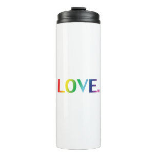 Liebe, Stolz lgbtq Gay quee Regenbogenfarben Thermosbecher