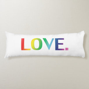 Liebe, Stolz lgbtq Regenbogenfarben weiß Seitenschläferkissen
