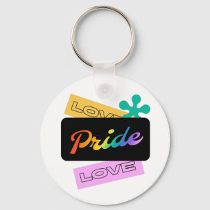 Liebe stolz Liebe. LGBT+Stolz. Rainbow Schlüsselanhänger