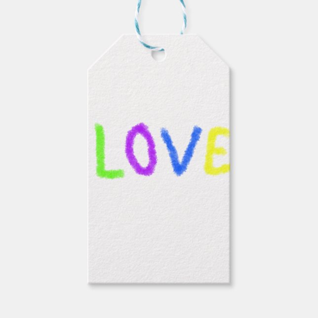 Liebe stolz Regenbogenfarbe LGBTQ Juni modern Geschenkanhänger (Vorderseite)