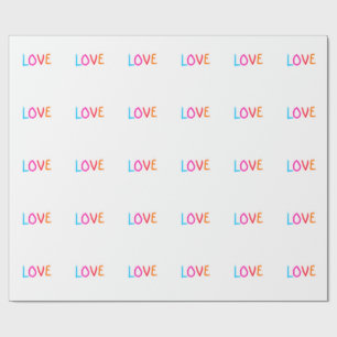 Liebe stolz Regenbogenfarbe LGBTQ Juni modern Geschenkpapier