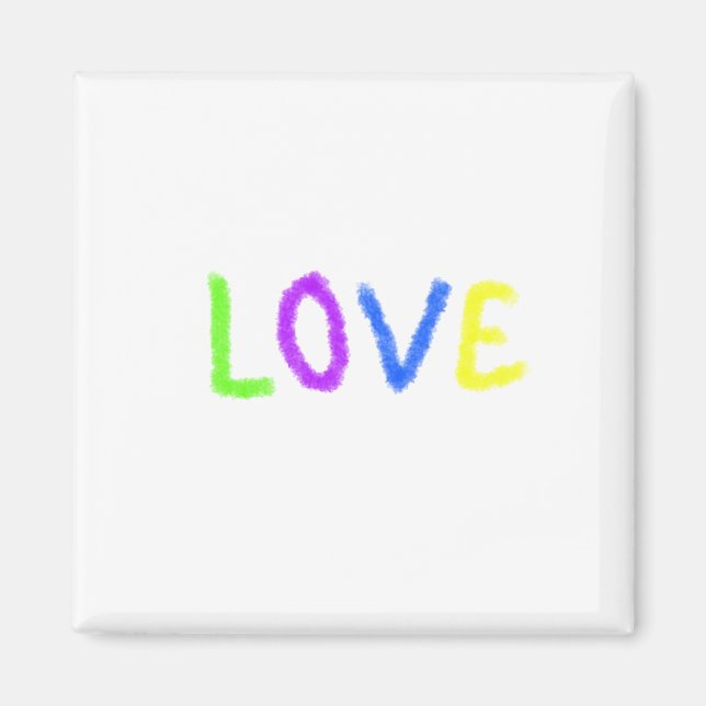 Liebe stolz Regenbogenfarbe LGBTQ Juni modern Magnet (Vorne)