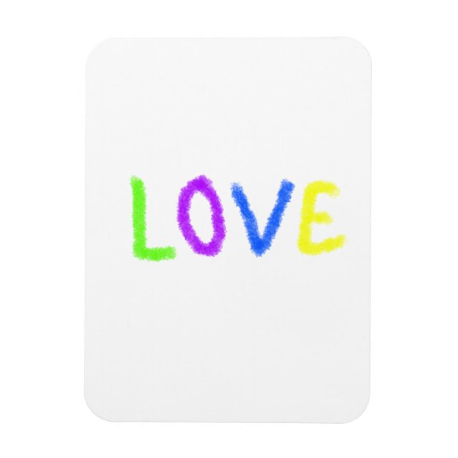 Liebe stolz Regenbogenfarbe LGBTQ Juni modern Magnet (Vertikal)