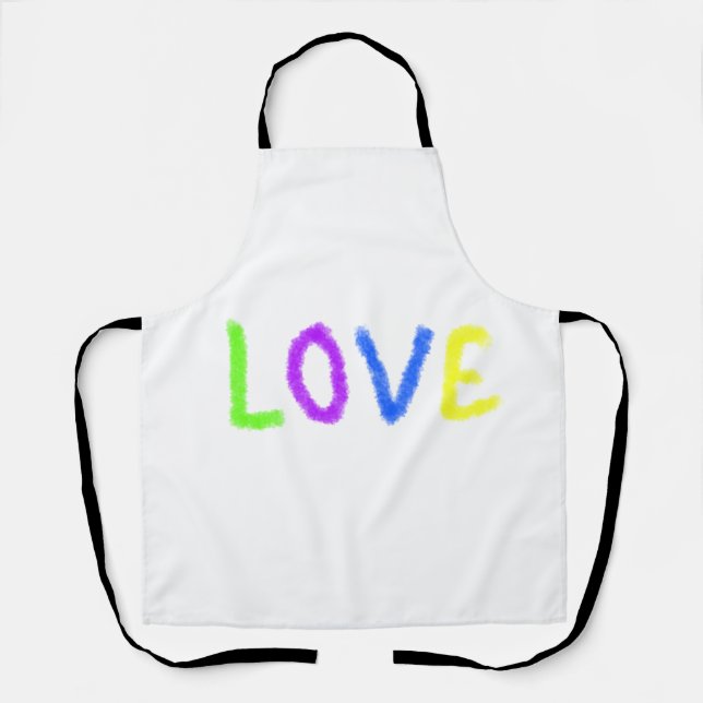 Liebe stolz Regenbogenfarbe LGBTQ Juni modern Schürze (Vorderseite)