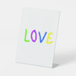 Liebe stolz Regenbogenfarbe LGBTQ Juni modern Sockelschild