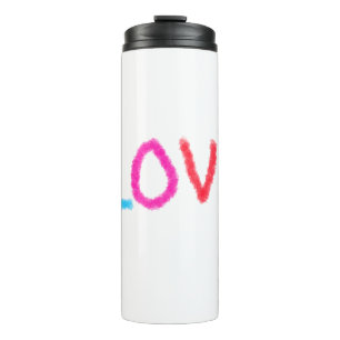 Liebe stolz Regenbogenfarbe LGBTQ Juni modern Thermosbecher