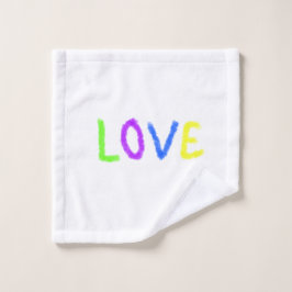 Liebe stolz Regenbogenfarbe LGBTQ Juni modern Waschlappen