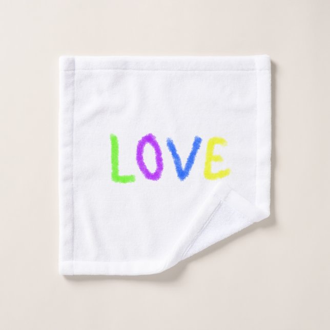Liebe stolz Regenbogenfarbe LGBTQ Juni modern Waschlappen (Waschlappen)