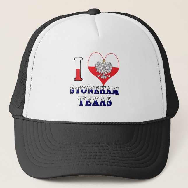 Liebe Stoneham Texas Truckerkappe (Vorderseite)