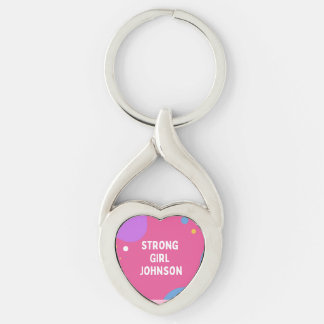 Liebe - Stong Girl Johnson Button Schlüsselanhänger