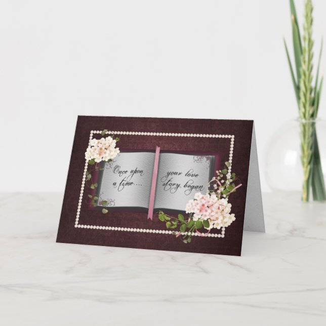 Liebe Story Buch Hochzeitstag Karte (Vorderseite)