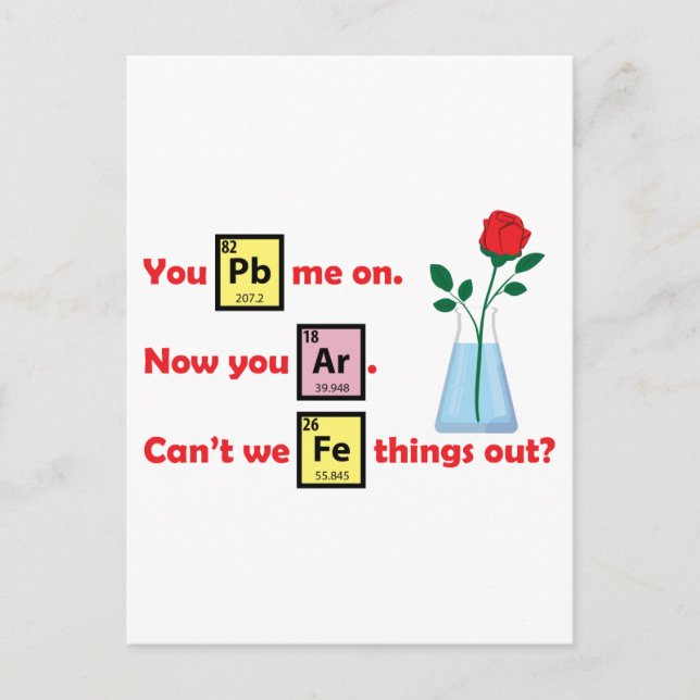 Liebe Story - Chemie Style Postkarte (Vorderseite)