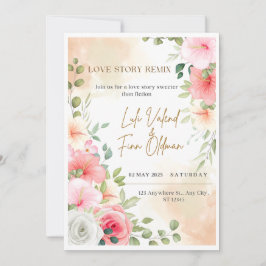 Liebe Story Remix Hochzeit Digital Einladung