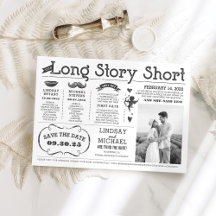 Liebe Story Timeline Fun Save the Date Foto
