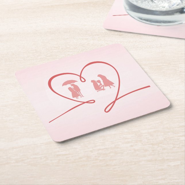 Liebe Story, Vorschlag Papier Untersetzer (angewinkelt)