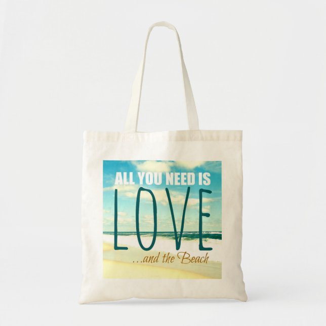 Liebe-Strand-Foto-Tasche Tragetasche (Vorne)