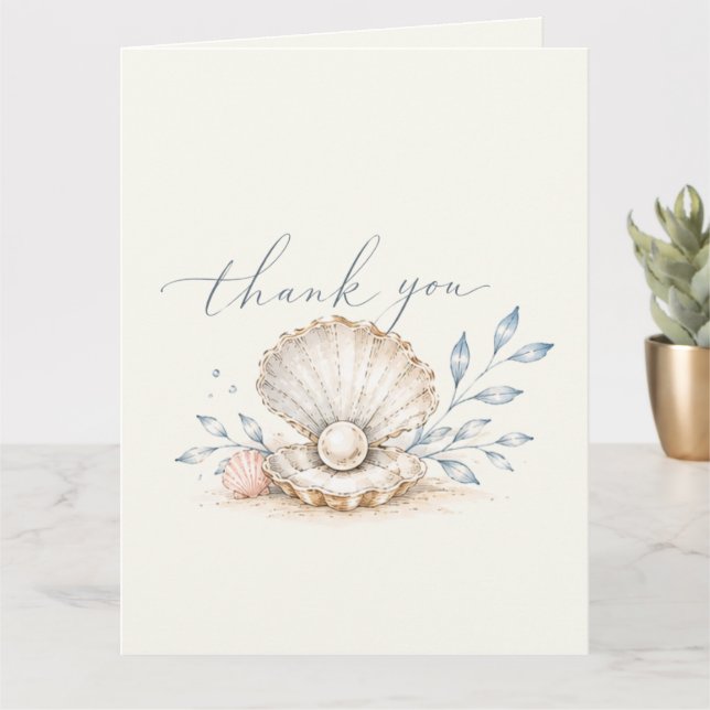 Liebe & Strandhochzeit - Save the Date Karte (Kleine Pflanze)