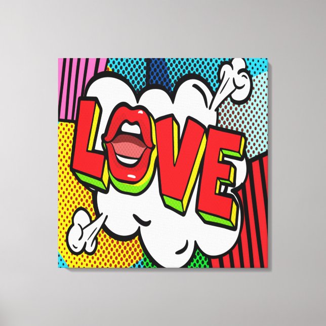 LIEBE Stretched Canvas Print Leinwanddruck (Vorderseite)