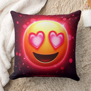 Liebe Struck Emoji Hearts Glow Kissen