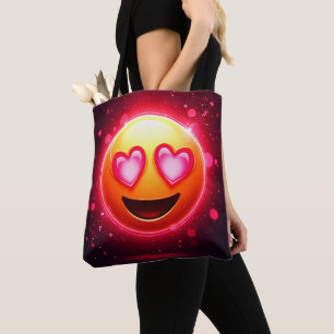 Liebe Struck Emoji Hearts Glow Tasche