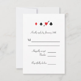 Liebe Struck Las Vegas Wedding RSVP Antwortkarte