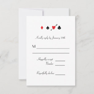 Liebe Struck Las Vegas Wedding RSVP Antwortkarte Karte