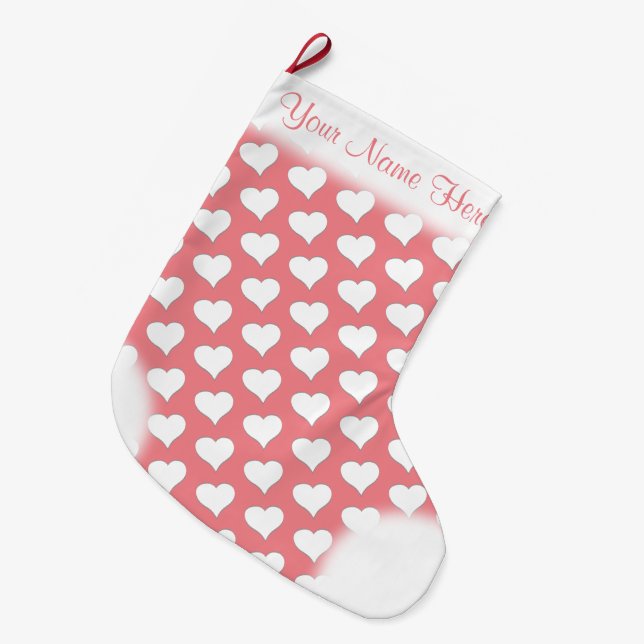 Liebe Strumpf Maßgeschneiderte Liebe Weihnachten S Großer Weihnachtsstrumpf (Vorderansicht (hängend))