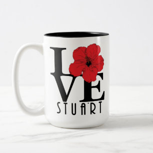 LIEBE Stuart Red Hibiskus 15oz Zweifarbige Tasse