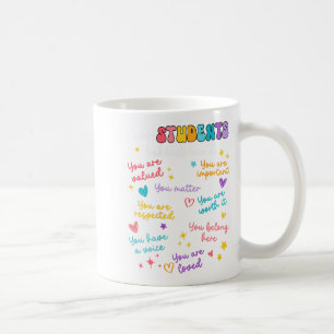 Liebe Studentin hinter mir Lehrerin Wertschätzung Kaffeetasse