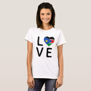 Liebe - Südsudan-Flagge T-Shirt