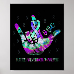Liebe Suizid Prävention Bewusstsein Handsprache Poster