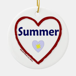 Liebe Summer Keramik Ornament