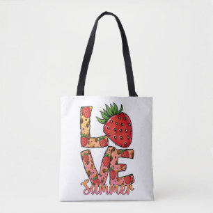 Liebe Summer Strawberry Tote Bag   Hello Summer Ba Tasche