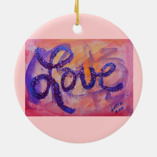Liebe Sunset Twilight Keramikornament