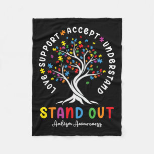 Liebe Support Akzeptieren Sie Autismus Awareness A Fleecedecke