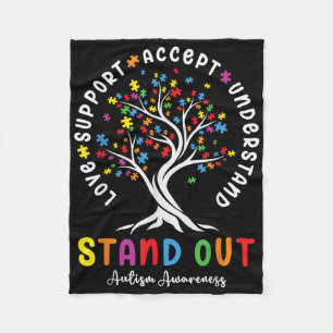 Liebe Support Akzeptieren Sie Autismus Awareness A Fleecedecke