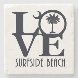 LIEBE Surfside Beach SC Steinuntersetzer